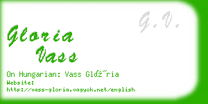 gloria vass business card